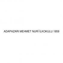 adapazarı mehmet nuri ilkokulu 1959
