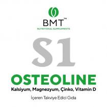 s1 osteoline kalsiyum, magnezyum, çinko, vitamin d içeren takviye edici gıda bmt nutritional supplements