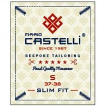 mario castelli since 1987 bespoke tailoring s 37-38 slim fit