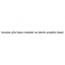 toroslar şifa hatun mesleki ve teknik anadolu lisesi