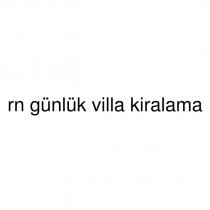 rn günlük villa kiralama