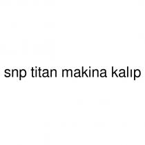 snp titan makina kalıp