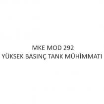 mke mod 292 yüksek basınç tank mühimmatı