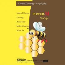 power-m korean ginseng royal jelly natural korean ginseng royal jelly multi vitamins minerals 30 cap. manafactured by daewon pharm. co. ltd. kgmp