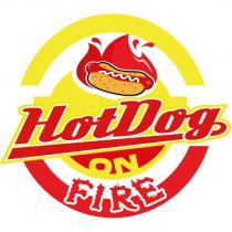 hotdog on fire