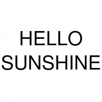 hello sunshıne