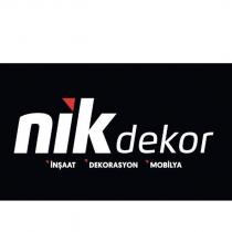 nik dekor inşaat dekorasyon mobilya