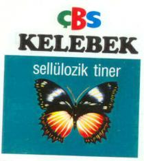 çbs kelebek sellülozik tiner kelebek şekli