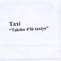 taxi takilin 3´lü taxiye