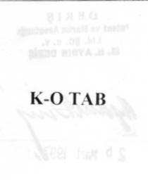 k-o tab