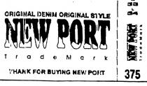 original denim original style new port trade mark 375