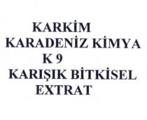 karkim karadeniz kimya k9 karışık bitkisel extrat