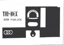 tri-hex iron padlock