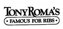 tony roma´s famous for ribs