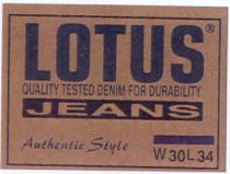 lotus quality tested denim for durability authentic style w30l34