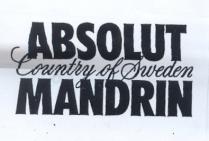 absolut country of sweden mandrin