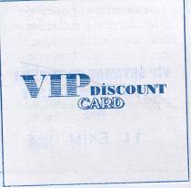 vip discount card