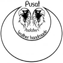 pusat holster leather handmade