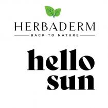 herbaderm back to nature hello sun