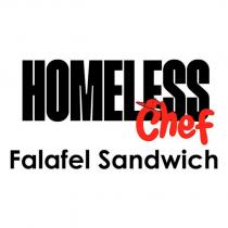 homeless chef falafel sandwich