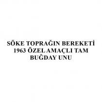 söke toprağın bereketi 1963 özel amaçlı tam buğday unu