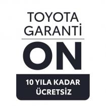 toyota garanti on 10 yıla kadar ücretsiz