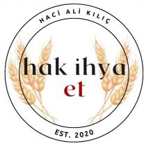 haci ali kılıç hak ihya et est. 2020