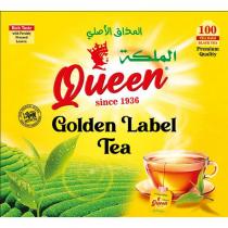 queen golden label since 1936 100 tea bags black tea premium quality rich taste with freshly pressed leaves