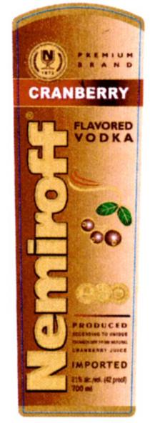 nemiroff cranberry premium brand flavored vodka