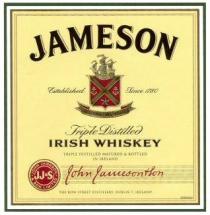 jameson established since 1780 triple distilledirish whiskey triple distilled matured & bottled in ireland john jameson & son