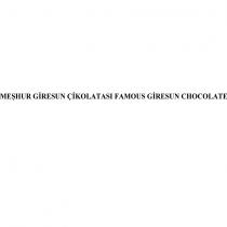 meşhur giresun çikolatası famous giresun chocolate