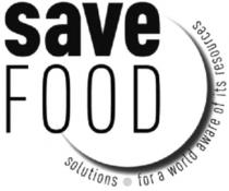 save food solutions fora world aware of its resources