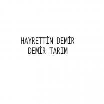 hayrettin demir demir tarım