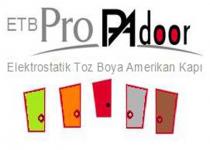 etb propadoor elektrostatik toz boya amerikan kapı