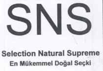 sns selection naturel supreme