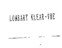 LOMBART KLEAR-VUE