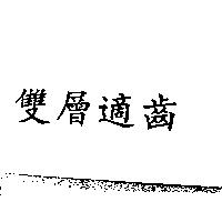 雙層適齒