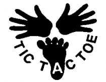 TIC TAC TOE 及雙手單腳印圖