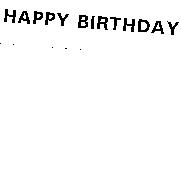 HAPPY BIRTHDAY