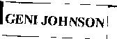 GENI JOHNSON