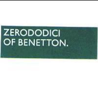 ZERODODICI OF BENETTON in a green rectangle on the left