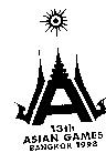 13th ASIAN GAMES BANGKOK 1998 及圖