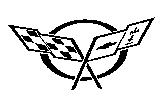 CORVETTE CROSSED FLAGS DESIGN II