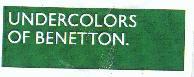 UNDERCOLORS OF BENETTON in a green rectangle on the left