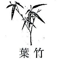 竹葉及圖