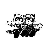浣熊情侶圖