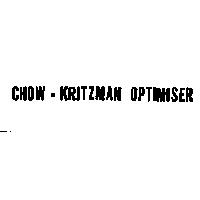 CHOW-KRITZMAN OPTIMISER