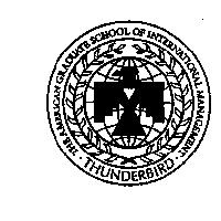 THE AMERICAN GRADUATE SCHOOL OF INTERNATIONAL MANAGEMENT THUNDERBIRD 及圖