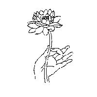 手持蓮花圖