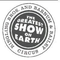 RINGLING BROS. AND BARNUM & BAILEY CIRCUS Logo with Words THE GREATEST SHOW ON EARTH